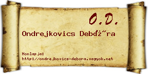 Ondrejkovics Debóra névjegykártya